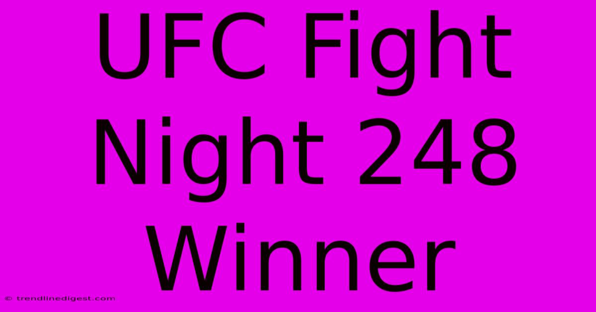 UFC Fight Night 248 Winner