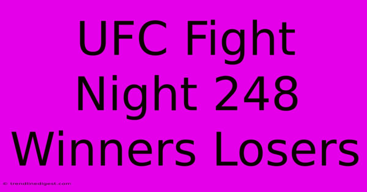 UFC Fight Night 248 Winners Losers